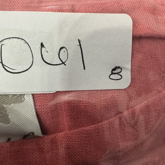 Match Point Boxy Crop Linen Top Coral Minimalist Quiet Luxury Women’s Small - Picture 6 of 8